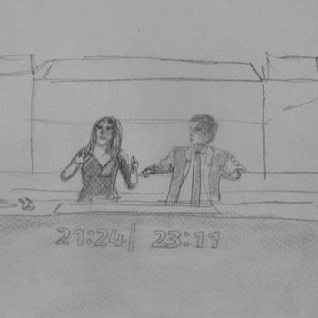 Dibujo titulada "ELECTIONS 2012" por Esther, Obra de arte original
