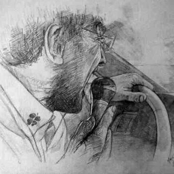 Drawing titled "Marc Madiot Juillet…" by Esther, Original Artwork, Graphite
