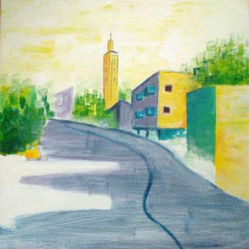 Dibujo titulada "Avenue Ben El Ouali…" por Esther, Obra de arte original