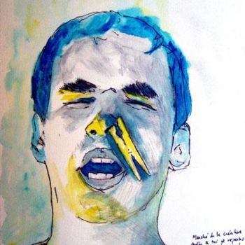 Painting titled "Michaël" by Esther, Original Artwork