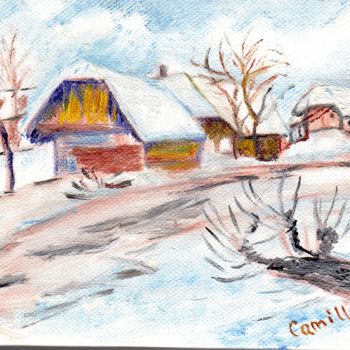 Painting titled "paysage-neige013.jpg" by Demoncheaux, Original Artwork