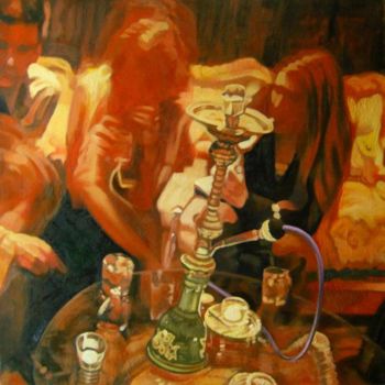 Painting titled "Bar n°10" by D.L  Estrabaut, Original Artwork