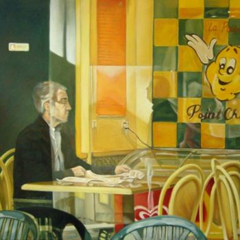 Painting titled "Bar n°11" by D.L  Estrabaut, Original Artwork