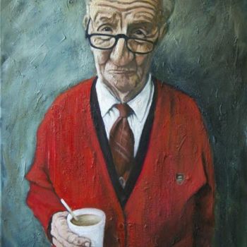 Painting titled "Coffee Break" by D.L  Estrabaut, Original Artwork