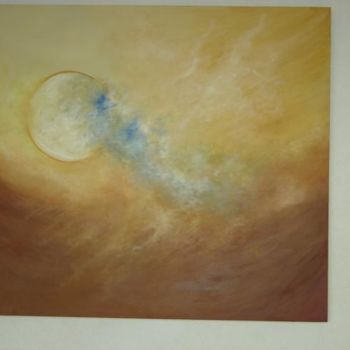 Painting titled "La luna" by Edith Succar, Original Artwork