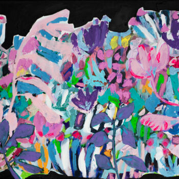 Pittura intitolato "Flowers Everywhere…" da Eszter Kerdö, Opera d'arte originale, Acrilico Montato su Telaio per barella in…