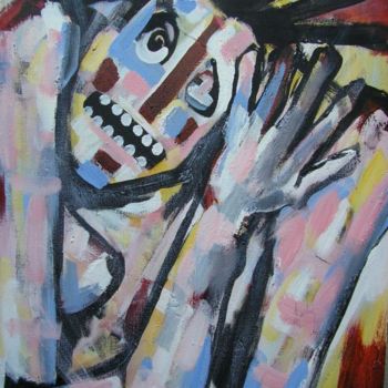 Pintura titulada "la femme enfermée" por Carole Louise Barbier, Obra de arte original