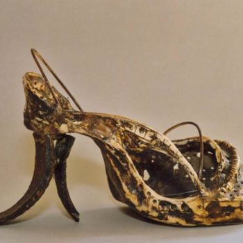Scultura intitolato "chaussure serie poi…" da Carole Louise Barbier, Opera d'arte originale