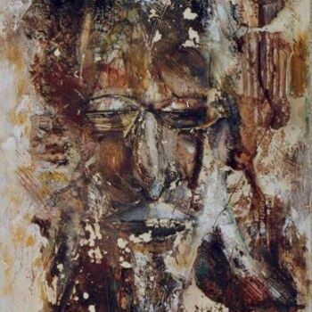 Schilderij getiteld "dieu africain" door Carole Louise Barbier, Origineel Kunstwerk