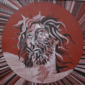 Painting titled "christ" by Carole Louise Barbier, Original Artwork