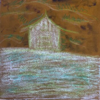 Painting titled "Silent Countryside…" by Eteri, Original Artwork, Chalk