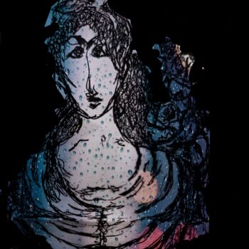Desenho intitulada "Tormenta" por Ethel Feldman, Obras de arte originais, Caneta de gel