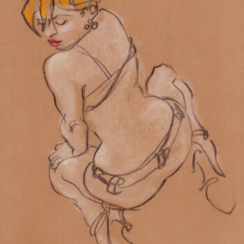 Dessin intitulée "A794 Billie Jean" par Etienne Bonnet, Œuvre d'art originale, Pastel
