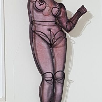 Скульптура под названием "Hommage à JAD INGRE…" - Etienne Frouin (E9 Inertion), Подлинное произведение искусства, Дерево