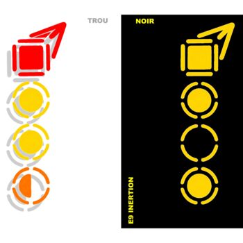 Artes digitais intitulada "TROU NOIR" por Etienne Frouin (E9 Inertion), Obras de arte originais, Pintura digital