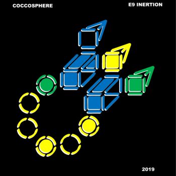 「COCCOSPHERE」というタイトルのデジタルアーツ Etienne Frouin (E9 Inertion)によって, オリジナルのアートワーク, 2Dデジタルワーク