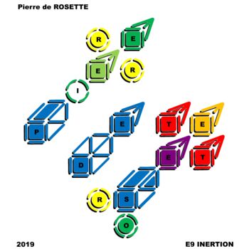 Grafika cyfrowa / sztuka generowana cyfrowo zatytułowany „Pierre de ROSETTE” autorstwa Etienne Frouin (E9 Inertion), Orygina…