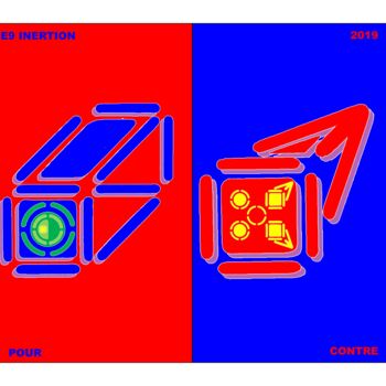 제목이 "Pour ou contre"인 디지털 아트 Etienne Frouin (E9 Inertion)로, 원작, 2D 디지털 작업