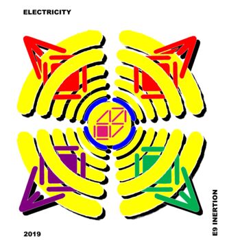 Arte digitale intitolato "ELECTRICITY" da Etienne Frouin (E9 Inertion), Opera d'arte originale, Lavoro digitale 2D