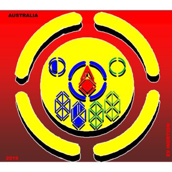 Arte digitale intitolato "AUSTRALIA is burning" da Etienne Frouin (E9 Inertion), Opera d'arte originale, Lavoro digitale 2D