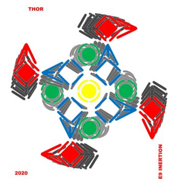 Arts numériques intitulée "THOR" par Etienne Frouin (E9 Inertion), Œuvre d'art originale, Travail numérique 2D