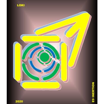 Digitale Kunst mit dem Titel "LOKI" von Etienne Frouin (E9 Inertion), Original-Kunstwerk, 2D digitale Arbeit