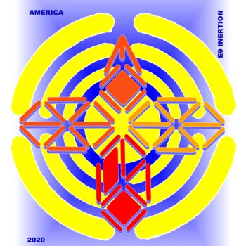 Arte digitale intitolato "AMERICA" da Etienne Frouin (E9 Inertion), Opera d'arte originale, Lavoro digitale 2D