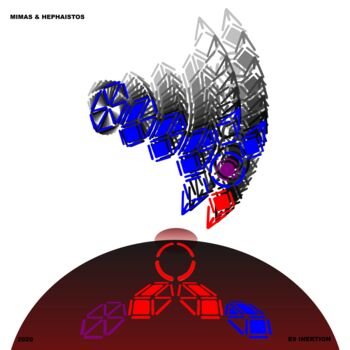 Arts numériques intitulée "MIMAS & EPHAISTOS" par Etienne Frouin (E9 Inertion), Œuvre d'art originale, Travail numérique 2D