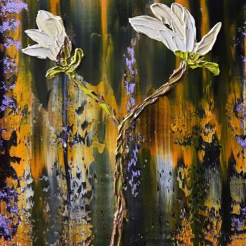 "Magnolia dans toute…" başlıklı Tablo Etienne Guérinaud tarafından, Orijinal sanat, Petrol Diğer sert panel üzerine monte ed…