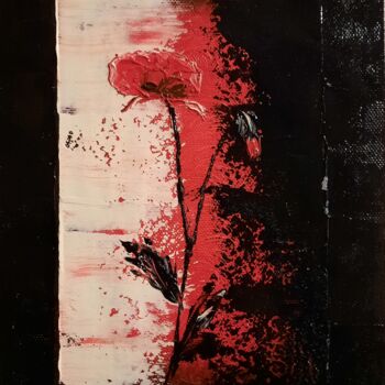 Ζωγραφική με τίτλο "Rouge noir et blanc" από Etienne Guérinaud, Αυθεντικά έργα τέχνης, Λάδι Τοποθετήθηκε στο Άλλος άκαμπτος…