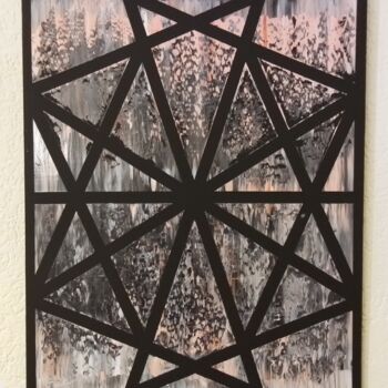 Painting titled "Course aux triangles" by Etienne Guérinaud, Original Artwork, Tape