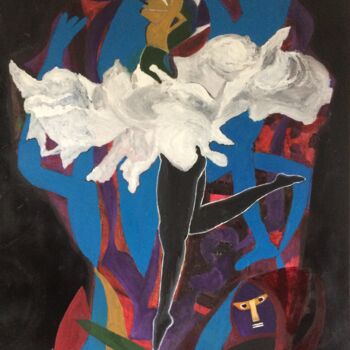 Pittura intitolato "Mouvement V" da Étienne Dupé, Opera d'arte originale, Olio