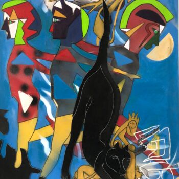 Pintura titulada "Composition III" por Étienne Dupé, Obra de arte original, Acrílico Montado en Bastidor de camilla de madera