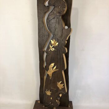 Sculpture titled "Geisha" by Étienne Dupé, Original Artwork, Metals