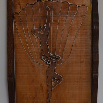 Escultura intitulada "Les équilibristes" por Étienne Dupé, Obras de arte originais, Madeira