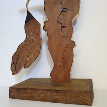 Sculpture intitulée "L'homme de main" par Étienne Dupé, Œuvre d'art originale, Aluminium