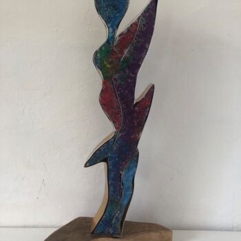 Sculpture titled "Danseuse" by Étienne Dupé, Original Artwork, Wood