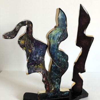 Sculpture titled "Petit trio" by Étienne Dupé, Original Artwork, Aluminium