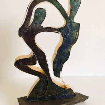 Sculpture intitulée "Danseurs de rock" par Étienne Dupé, Œuvre d'art originale, Aluminium