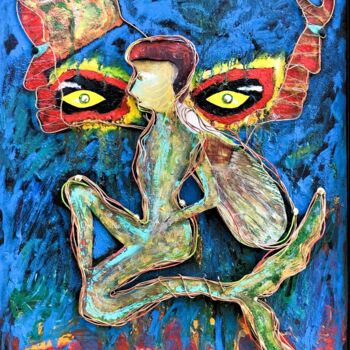Peinture intitulée "homme poison" par Étienne Dupé, Œuvre d'art originale, Acrylique