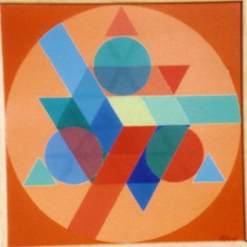 Painting titled "deux cubes" by Êtin, Original Artwork