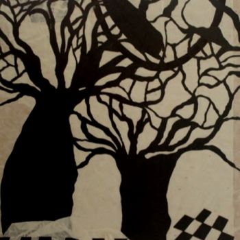 Collages titled "Arbres de vie, arbr…" by Etolessence, Original Artwork, Paper cutting