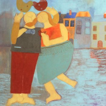 Pintura titulada "Danse au chemin eau…" por Etolessence, Obra de arte original