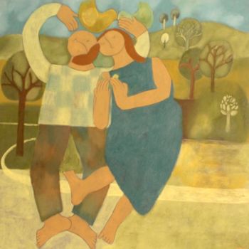 Pittura intitolato "Danse virevoltante,…" da Etolessence, Opera d'arte originale