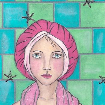 绘画 标题为“Shower girl” 由Ellen Hendrikx, 原创艺术品