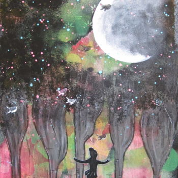 Картина под названием "mystery and magic" - Ellen Hendrikx, Подлинное произведение искусства, Акрил