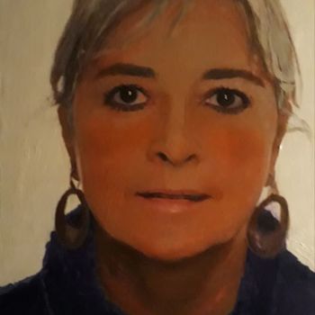 Painting titled "Cinzia" by Ettore Sassi, Original Artwork, Oil