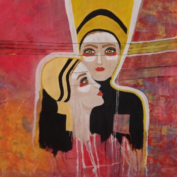 Peinture intitulée "On est consolé que…" par Ettour Hasna, Œuvre d'art originale, Acrylique