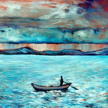Painting titled "Titicaca" by Etzi, Original Artwork