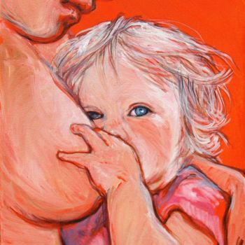 「maternité」というタイトルの絵画 Etziによって, オリジナルのアートワーク